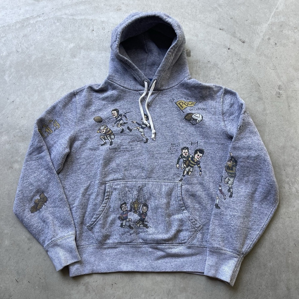 Polo Ralph Lauren St. Andrews Rugby Mens Pullover AOP Hoodie Size M $228